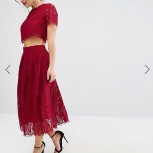NWT Crop Top True Decadence ASOS Lace Dress - 16